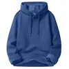 Herenhoodies Effen kleur Fleecetrui Amerikaanse verdikking Casual Oversize Winter Los 2024 Sweatshirt Streetwear Tops