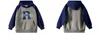 풀버 스프링 가을 소년면 대비 알파벳 스웨트 셔츠 재킷 학교 어린이 트랙 코트 탑 어린이 운동 까마귀 5-16 년