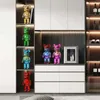 Action Toy Figures Electropated Bearbrick Violent Bear Action Figures Ornament Living Room Tablett Dekorationer Trendiga leksaker Handgjorda presentvaidurb