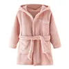 Children Bath Robes Flannel Winter Kids Sleepwear Hooded Robe Infant Nightgown for Boys Girls 3-10 Years Baby Clothes For Kids 240111