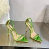 Rossi Gianvito Women High Heel Sandals Combinazione Cintura Festa Cintura Fine Combinazione vera Scarpe Designer in pelle Crystal Decorative Party Shoe Original Quality