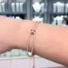 Swarovskis Bracelet Designer Women Top Quality Bangle High Rose Gold Twisted Bracelet Women's Swallow Element Crystal Romantic Knot Bracelet