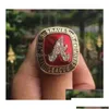 Cluster Rings 1991 Braves World Baseball Team Championship Ring With Wooden Display Box Souvenir Men Fan Gift 2023 Wholesale Drop De D Otnrg