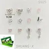 Stud Earrings 6 Pairs Women Crystal Small Earring Set Girl Child Heart Star Jewelry Gift