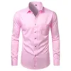 Casual overhemden voor heren Hemelsblauw overhemd van bamboevezel Slim Fit Button Down Chemise Strijkvrij Gemakkelijk te onderhouden Formeel voor heren