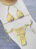 Women's Swimwear Push Up Bikini 2024 Micro Bikinis Set Sexy Women Floral Thong Female Swimsuit Brazilian Biquini Swimming Suit Beachwear YQ240112