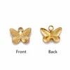 Charms 304 Stainless Steel Butterfly Insect Pendants For Diy Necklace Bracelet Accessories Jewelry Making Findings 15x12mm 1PC