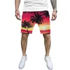 Shorts pour hommes Pantalons de plage d'été Garçons 3D Impression numérique Fleur 7 pouces Hommes Vêtements de sport pour une coupe ajustée et confortable