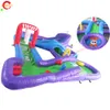 Ücretsiz gemi dış mekan aktiviteleri 15x12m (50x40ft) üfleyici ile küçük çocuklar didi araba salıncak arabaları şişme yarış pist oyuncakları satılık oyuncaklar