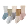 5 paren/partij Herfst Winter geboren Kniekousen Coral Fleece Verdikte Warm Houden Baby antislip Doseren Vloer 240111