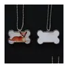 Outros suprimentos de impressora Metal Dogs Tag Pingente para sublimação em branco Transferência de tinta Impressão de calor DIY Ambos os lados podem imprimir com C Dhqma