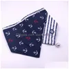 Trendy Printed Pet Saliva Towels 2 Pattern Lovely Charm Bandanas Fashion Soft Touch Cat Dog Cute Triangle Scarf Drop Delivery Dhzhk