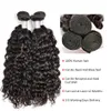 100% non transformés malaisien Remy cheveux humains armure humide et ondulé cheveux paquets cheveux humains 12A vague d'eau Bundle offres 240111