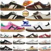 Oryginały Gazelle Wales Bonner Buty mężczyźni Designer Flat Sneakers Wegan Adv Buty sportowe bogato czarna biała guma na zewnątrz trenerzy sportowe męskie but sambam sambe sambe sambe