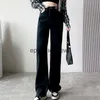 بنطلون جينز للسيدات كابريس أزياء امرأة واسعة رعاة البقر للنساء ملابس Y2K 2023 عالية الخصر لملابس التسعينيات