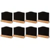 8 pezzi cancellabili lavagna da tavolo lavagna tag piccolo cartello in legno nero lavagne bacheca display cartellino del prezzo nero 240111
