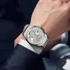 Chilo Shi Marke Schweizer ausgehöhlte Armbanduhr Tourbillon vollautomatische mechanische Herrenuhr