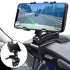 Supporto per telefono per auto Supporto per clip per cruscotto con rotazione di 360 gradi Supporto per telefono multifunzionale con design a clip per funzionamento con una sola mano