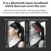 Hörlurar Bluetooth Sleeping Headphones Sports pannband Trådlösa musik Earphones inte täcker öronhandbok Svettband med MIC för fitness Run