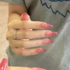 Faux ongles dégradé rose à pression, facile à appliquer, joli pour un salon professionnel