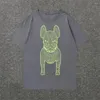 Men's T Shirts Oversized Harajuku Shirt Clothing Hip Hop French Life Work Dog Print Tshirt Casual Cotton 2024 Summer Short Sleeve Tee