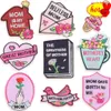 Iron Patch Cute for Clothes Letter on Sew Embroidered Applique Small Thermoadhesive Designer Backpack Jacket Transfers Girl Pink