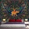 Tree of Life Decoration Tapestry Wall Hanging Boho Art Home Decor Tapefries Sovrum Bakgrund Filt Yoga Mats 240111