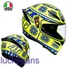Motorcykelmatt Italien hjälm K5 AGV Black K1 Racing Equipment Four Seasons Universal Anti Mist Full 0aqm