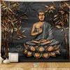 Arazzo Buddha Shakyamuni appeso a parete meditazione sette chakra indiano stile bohémien mandala tapiz hippie buddismo decorazioni per la casa 240111