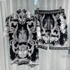 Męskie tlesy designerskie designer męskie jedwabne koszule 3D wydrukowane guziki swobodne hawajskie spodnie brzoskwiniowe 2 -częściowy zestaw