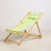 Camp Furniture 2024 Western Summer Sea and Sand Chaise pliante inclinable en bois portable pour extérieur pour salon en vacances temps libre