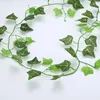 Decoratieve Bloemen 1 Stuks Kunstmatige Groene Plastic Klimop Wijnstokblad Garland Planten Gebladerte Bruiloft Woondecoratie