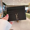 2024 YL Site officiel Version 1: 1 Porte-clés Hommes et femmes Designer de luxe Zero Wallet Logo classique Étiquette couleur Y Carte de crédit Petit sac pour cartes 13,5 * 8,5 cm