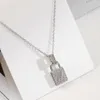 Klassiek Titanium Stalen Slotketting Dames Goud Zilver Letters Geschenk Vriendin Bruiloft Ingelegd met diamanten Luxe Designer Sieraden Vervaagt niet 450 611