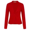 GK Frauen Kerbe Revers Strickjacke Langarm V-ausschnitt One-Button Pullover Mode Einfache Feste Weibliche Kleidung Büro Dame Formale Tops 240111