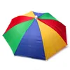 Parapluie de pêche coloré en forme de pastèque arc-en-ciel, léger, ensoleillé, chapeau, tête de parapluie portant un parapluie, ceinture élastique, chapeau de parapluie