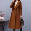 S-5XL Cappotto di cashmere di alta qualità da donna 2023 Nuovo cappotto invernale di lana lungo sciolto vestibilità ampia Cappotto doppio traspirante 240112