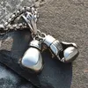 kedjehalsband hänge europeiska och amerikanska retro kedja fitness expert big fist set titanium stål hänge halsband personaliserade par trendig modelänk