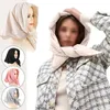 Kobiety kaptur szalik zimowe szaliki pikowane puszysty chusta na głowę zagęszcza bawełniana czapka ręcznik
