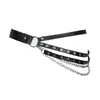 Cintos Chic Club Belt Chain Gothic Match Roupas Hoop Anti-break Street Dancer