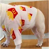 Confortable tricoté chats chiens pull mode haute qualité doux Schnauzer français Bldog Corgi Teddy chat sans poils automne hiver pulls Dr Dh0Su