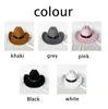 Chapeau de Cowboy avec étiquette de vache 3D, grand Cowboy à la mode, chapeau en feutre ethnique tibétain, Fedora Sombrero Hombre 240111