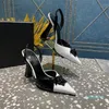 Tofflor Summer Metal Human Head Decoration Solid Color High-Heeled Women's Shoes Pointy Casual Shoes Style 10.5cm