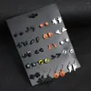 Boucles d'oreilles en alliage, chauve-souris, citrouille, cadeau pour filles, fantôme, Halloween, bijoux d'oreille, accessoires de fête