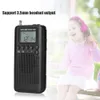 Radio HRD104 Portable Mini Radio Stereo Antenna Digital Tuning Radio LCD Display Radio FM AM Pocket with Driver Speaker Rechargeable