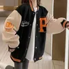 Deeptown Vintage Baseball Damesjas Oversize Koreaanse Mode Y2k Streetwear Varsity Jassen College Bomberjas Esthetisch 240111