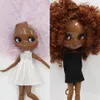 ICY DBS Blyth doll super black skin hair afro joint body shiny face 16 bjd 30cm toy anime 240111