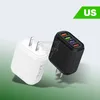 Adaptateurs muraux multi-ports 4usb, chargeur pour téléphone portable, EU/US/UK, adapté pour smartphone iphone Samsung