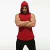 Cross Border Herren-Fitness-Hoodie, Sport-Kapuzenpullover, elastischer, ärmelloser Kapuzenpullover mit rundem Saum, einteilig für den Versand