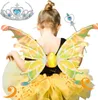 Elektriska sagvingar med LED -lampor, husdjur glödande älg ängelvingar med magisk trollstav prinsessan krona för barn husdjur kostymer